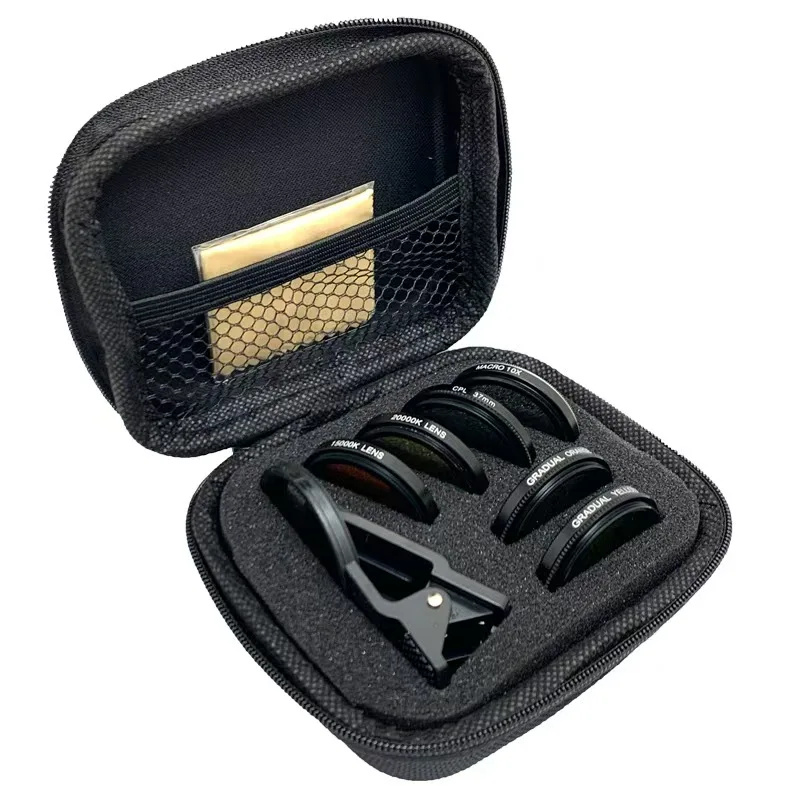 Aquarium Coral Fish Tank Blue Light 6-in-1 Set Phone Camera Lens Filter Macro Lens Yellow Orange Lens Filter Coral Reef Aquarium