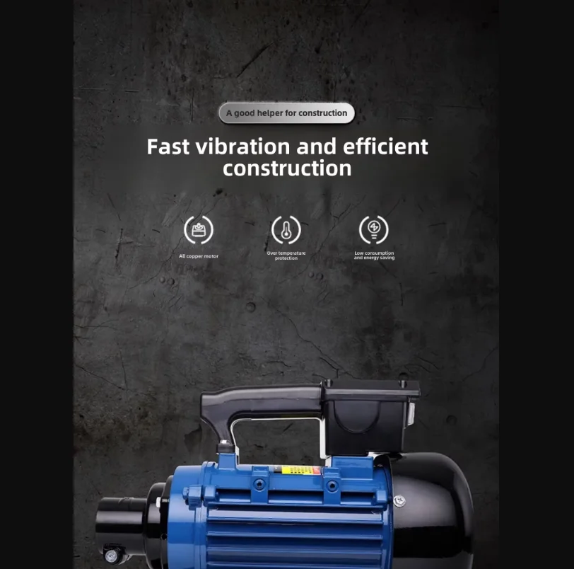 220V Efficient Single Phase Concrete Vibrator for Precise Cement Consolidation in Construction BD