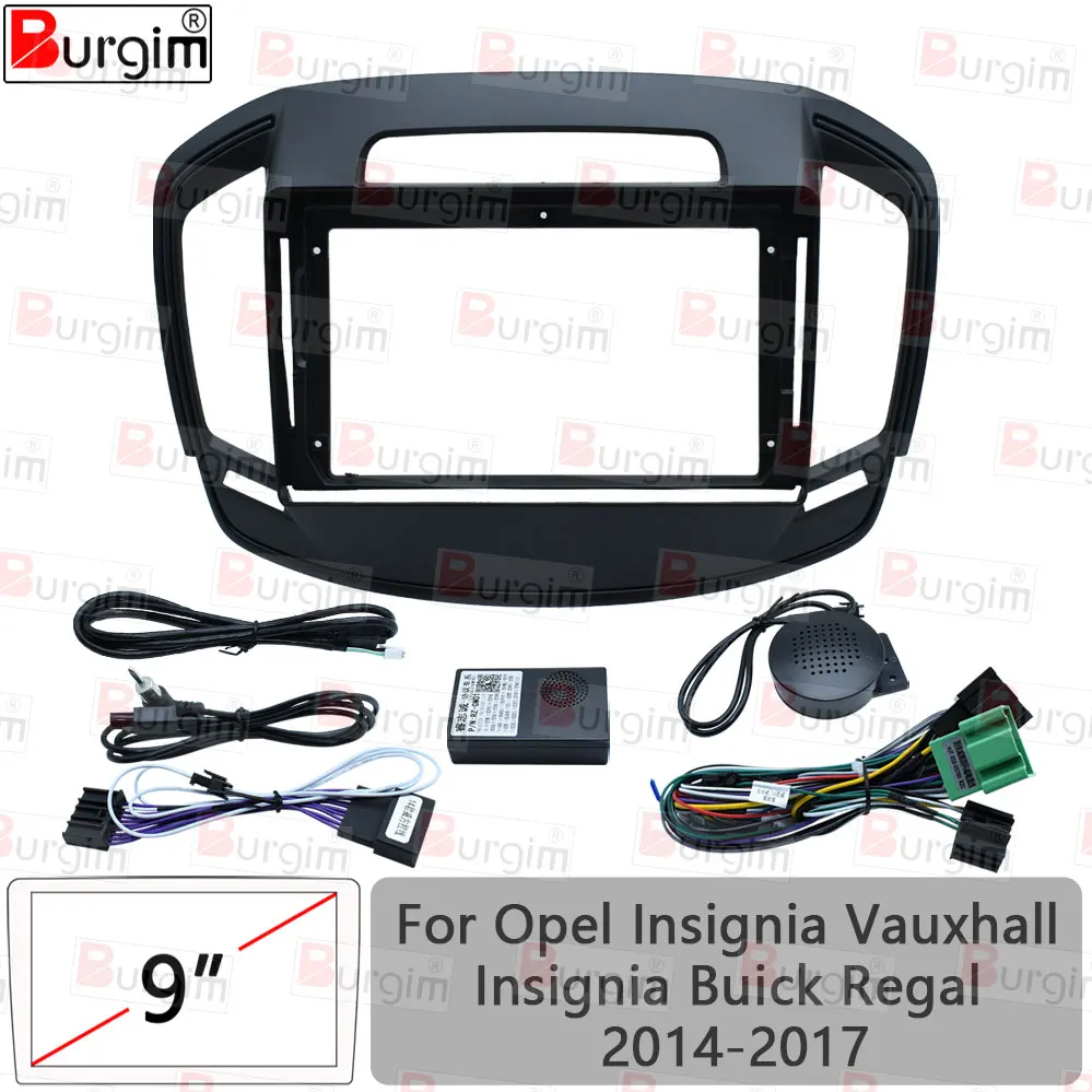 Автомобильный радиоприемник, облицовка для Opel Vauxhall Insignia Buick Regal 2014-2017 9 дюймов 2DIN, стереопанель, жгут проводов, CAN-шина, декодер