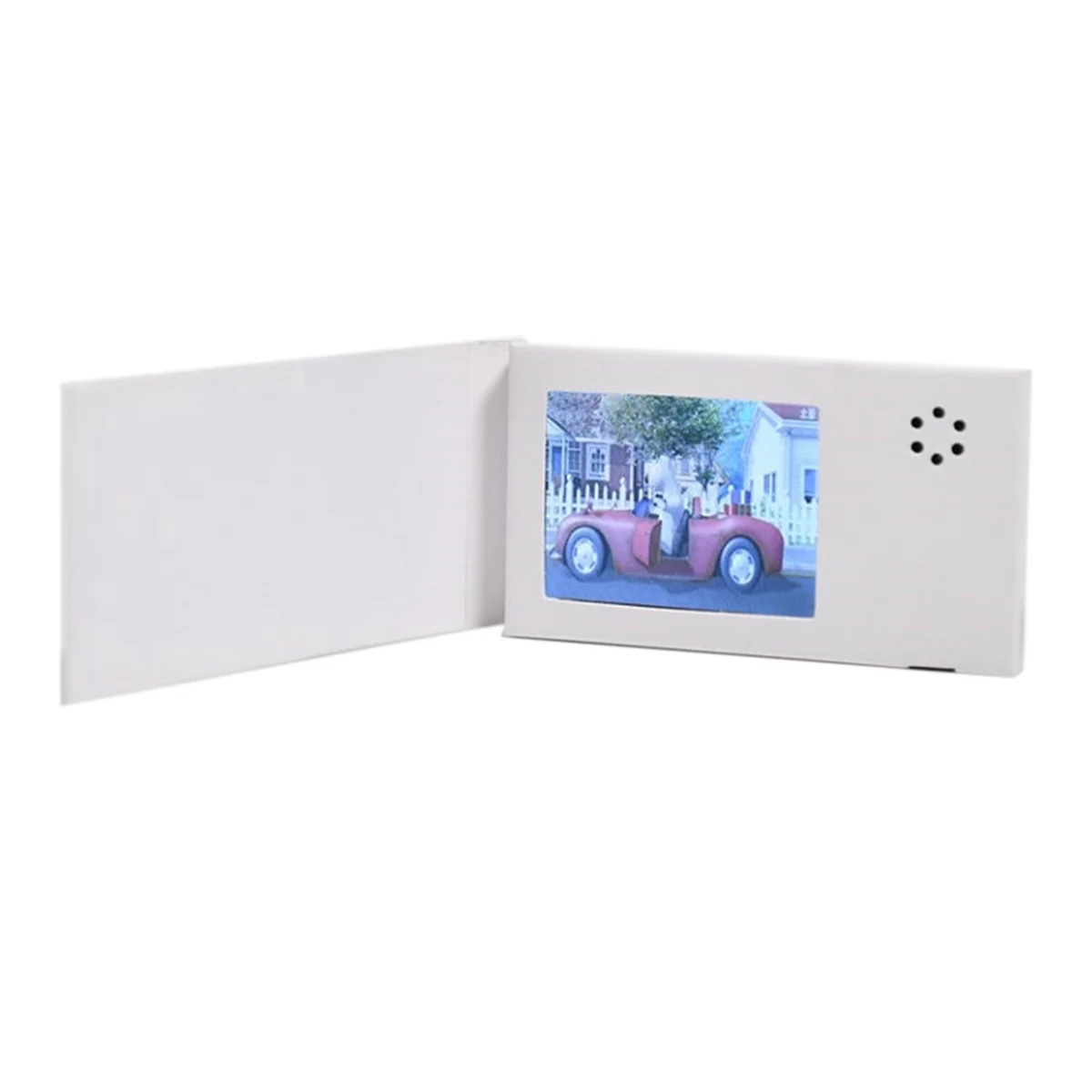 Birthday Cards2.4inch Birthday White Video Book Card 128MB Lcd Invitation Gift Music Greeting Card