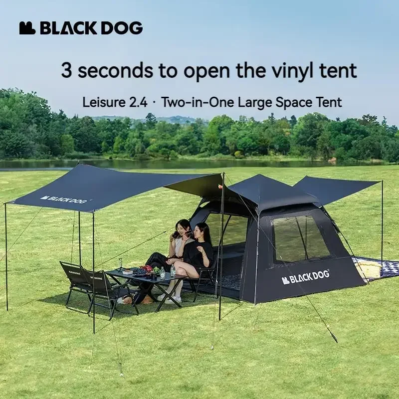 

Naturehike BLACKDOG 150D Camping Automatic Tent PU3000mm Outdoor Quick Open Tent 3-4 Person Portable Beach UPF50+ Tourist Tents