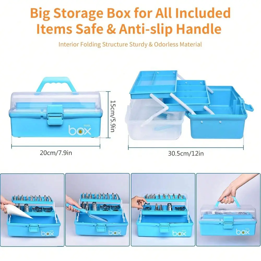 

Cake Decorating Tools Supplies KitBaking Accessories With Storage Case Piping Bags And Icing Tips Set Cupcake Cookie Frosting F