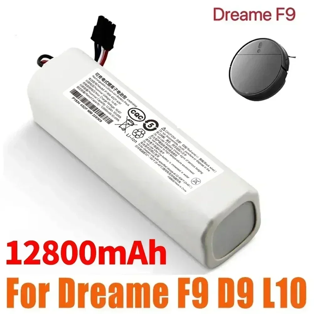 Batterie de remplacement 14,4 V 12800mAh P2008-4S2P-MMBK pour Dreame F9 D9 L10 Pro Plus RLS3 RLS5 RLS5L RLS5D, pièces détachées