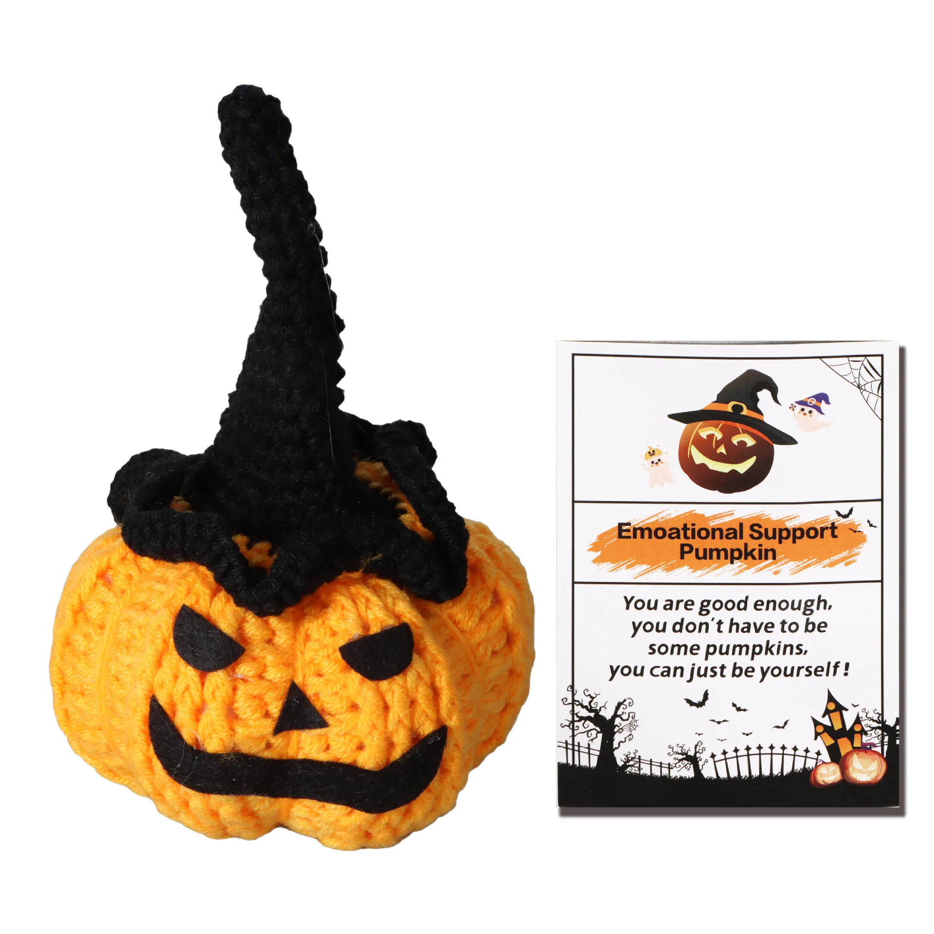 Kreative Häkel-Halloween-Puppe, Emotionale Unterstützungspuppen, Lustige Gestrickte Puppen als Geschenke – Detail 4