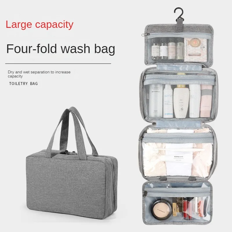 

Cross-border travel waterproof folding dry wet separation wash bag for men cosmetics storage bag foreign trade cosmetic bag