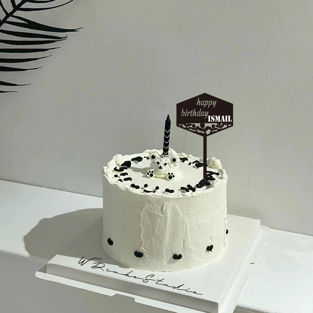 1PC Affordable Happy birthday wishes with star patterns Customized Name Cake Sign Cake Ornaments Unique Birthday Party Décor