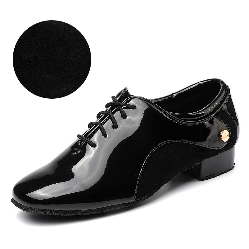 Mens Dance Shoes Ballroom PU Leather Black Dancing Shoes for Men Indoor Soft Sole Tango Salsa Latin Waltz Performance dance shoe