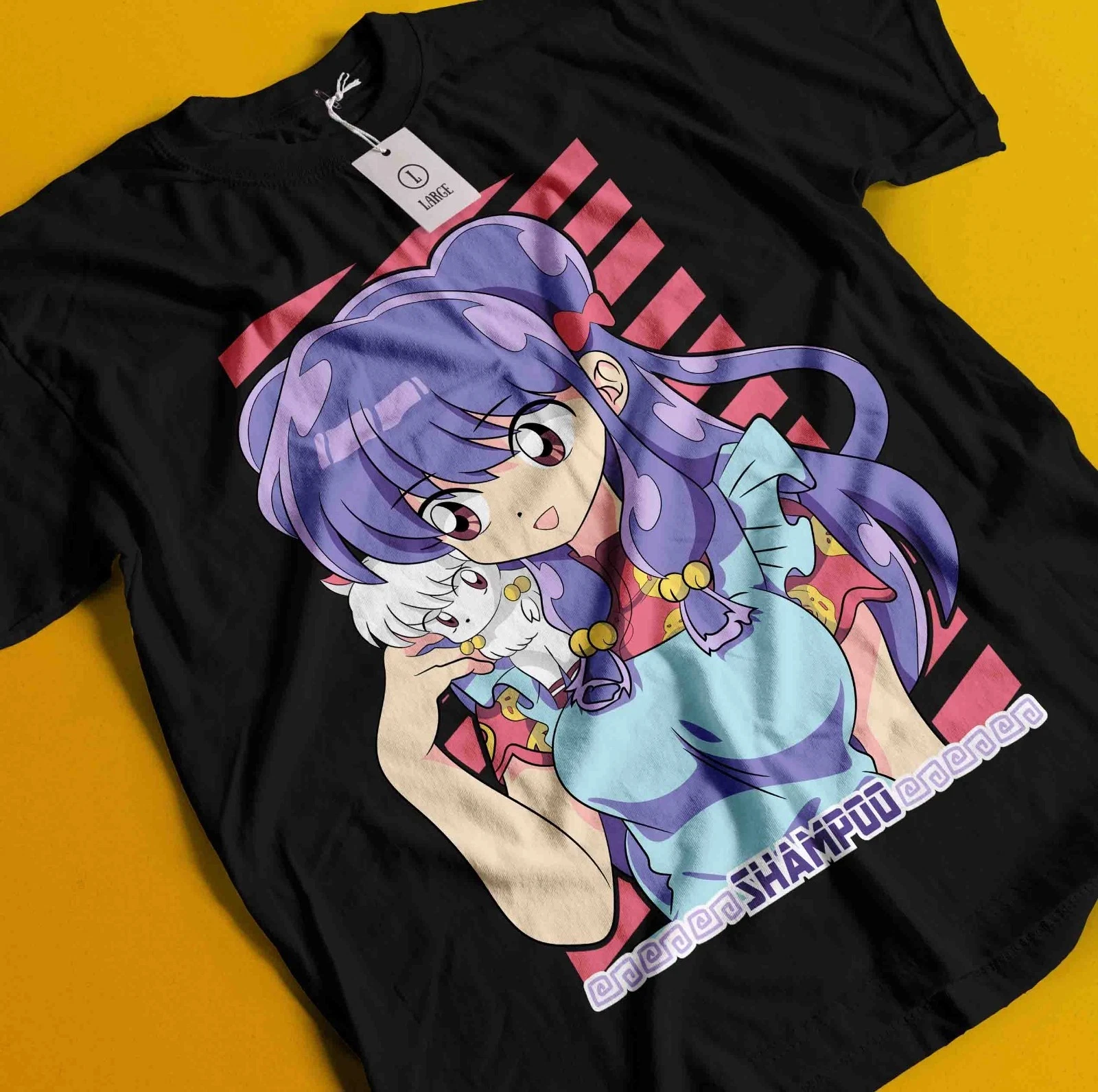 Ranma 1/2 Shampoo Anime Cat Form Graphic T-Shirt Cotton Men Women Streetwear Tee