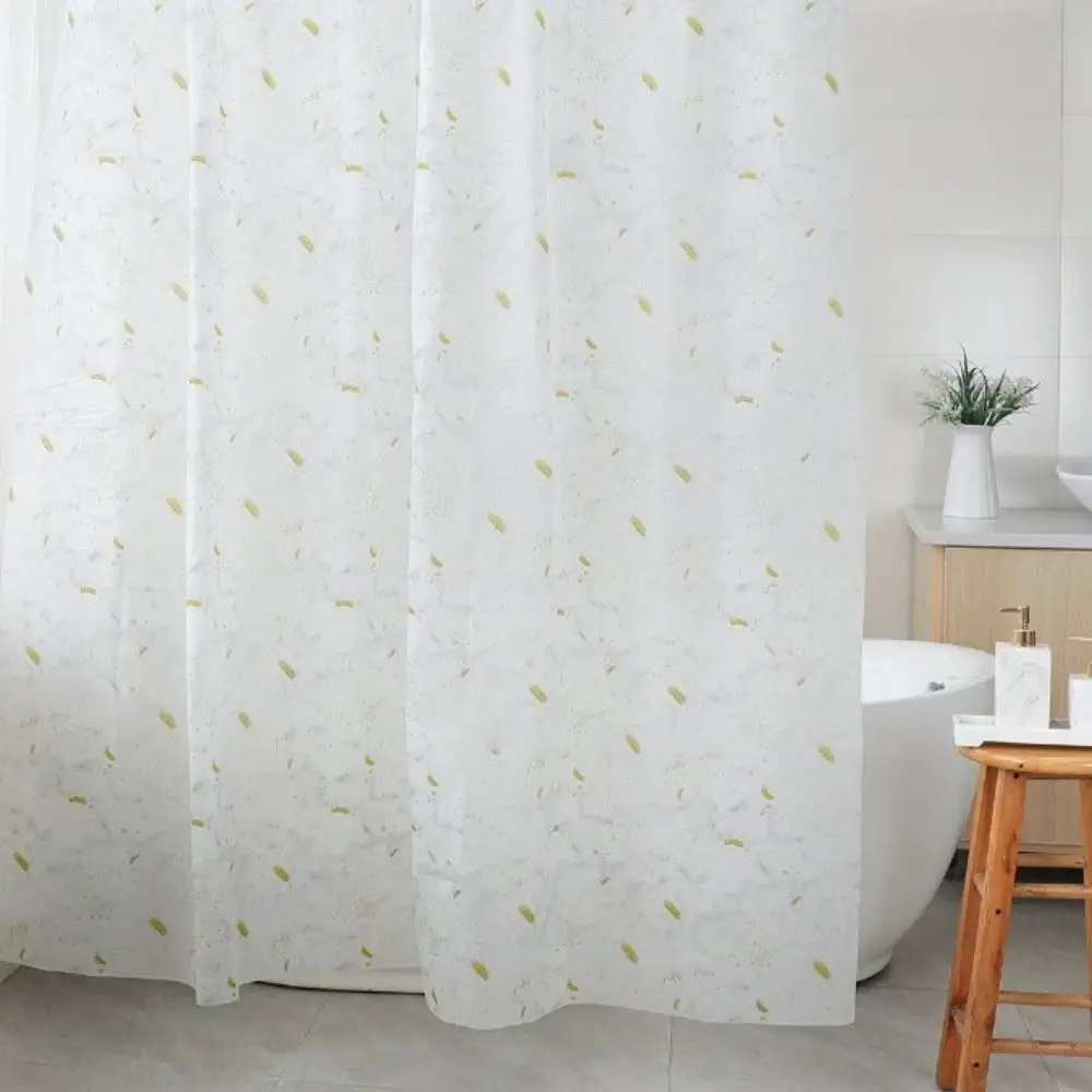 Waterproof Shower Curtain High Quality with Hook Mildew Proof Printed Shower Curtain Thickened PEVA Bathroom Curtain