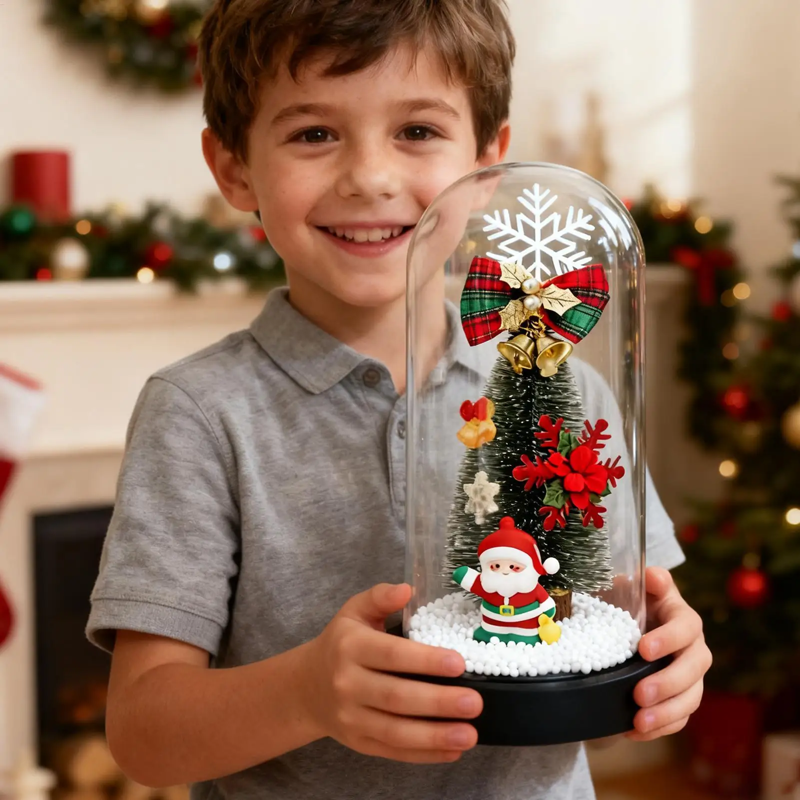 

Рождественский ночник, прозрачное стекло, рождественские украшения, лампа, стеклянный купол, украшения, светодиодные ночники для гостиной, спальни