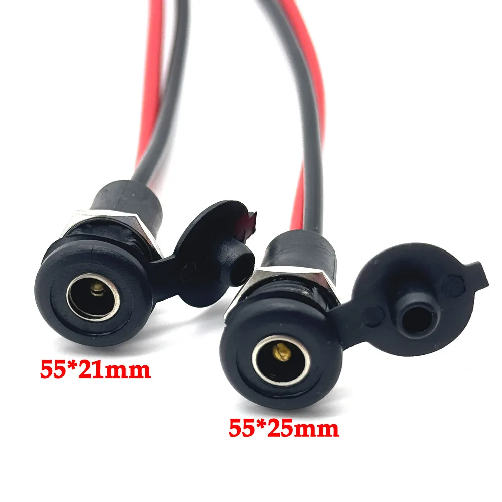 

DC Power Female Jack With 20CM Cable Wired 5.5 * 2.1 5.5*2.5mm DC Charging Socket High Current Female Power Connector