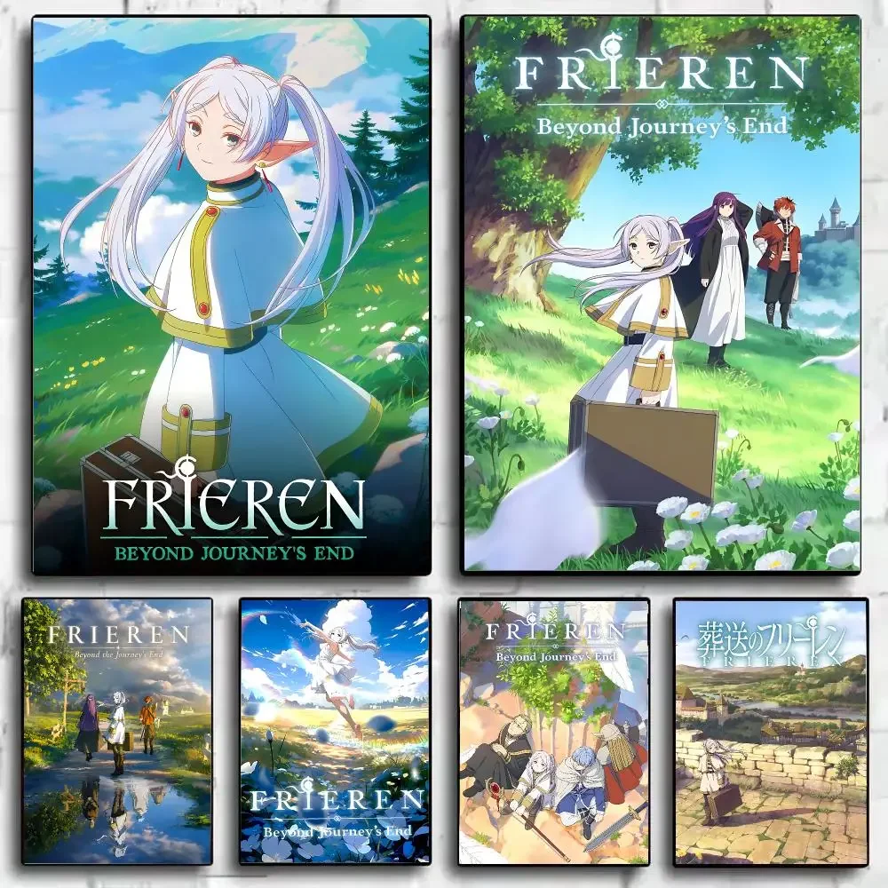 Anime F-Frieren B-Beyond J-Journey’s End Poster Wall Art Print Sticker for Bedroom Living Room Dorm Office Modern Home Decor