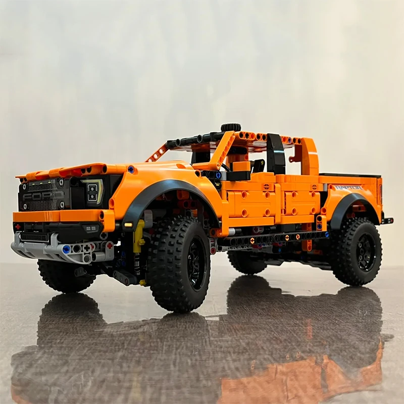 Technical Ford F150 Raptor Truck Car Building Blocks Pick Up Racing Sports Car Assemble Brick Vehicle Toy Gift For Kid Boy Adult