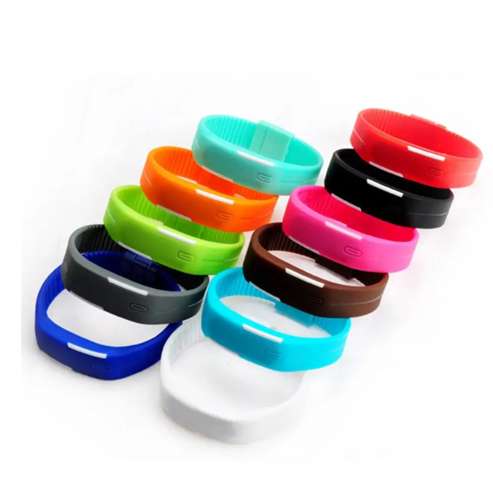 Montres-bracelets de sport en silicone pour enfants, montre-bracelet LED tactile, montre électronique, montre numérique tactile, mode extérieure