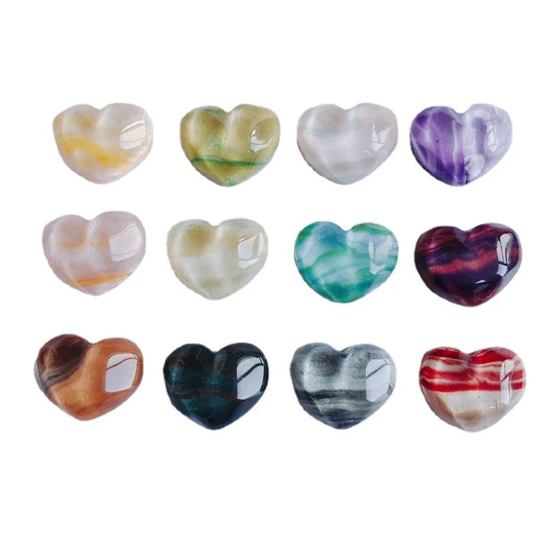 

Free shipping 50pcs/lot color oil painting cartoon hearts shape resin cabochon beads diy jewelry garment hair accessory