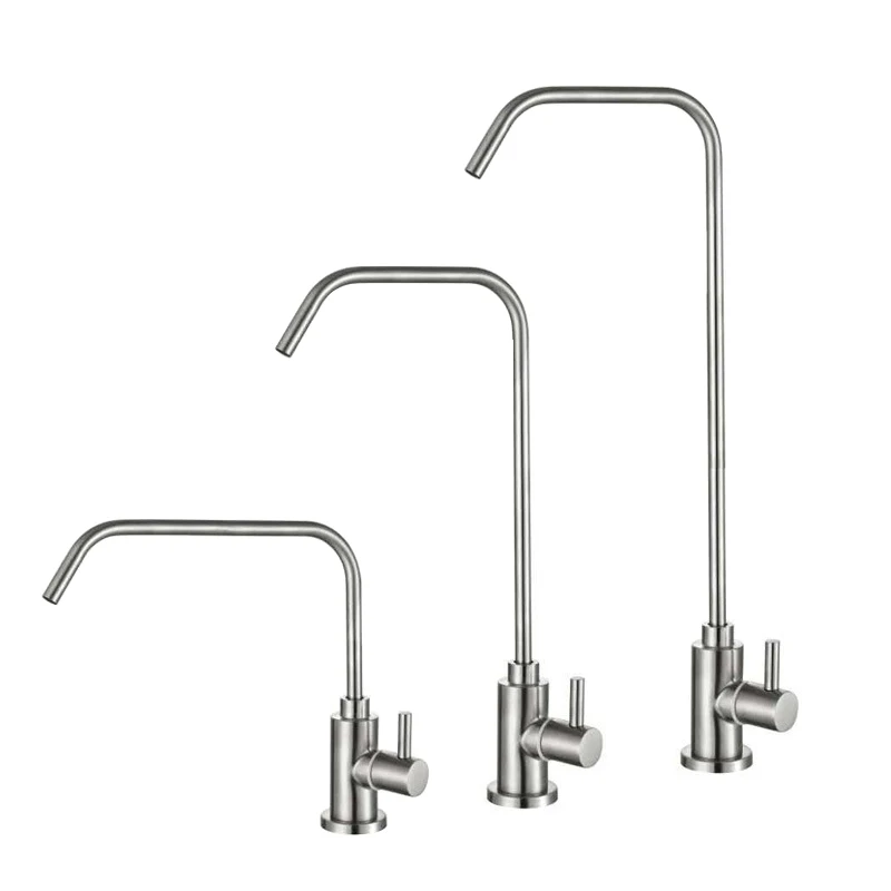 Kitchen Drinking Water Faucet Filter Tap Stainless Steel Brushed Single Lever Cold Water Tap Water Purifier Reverse Osmosis Tap