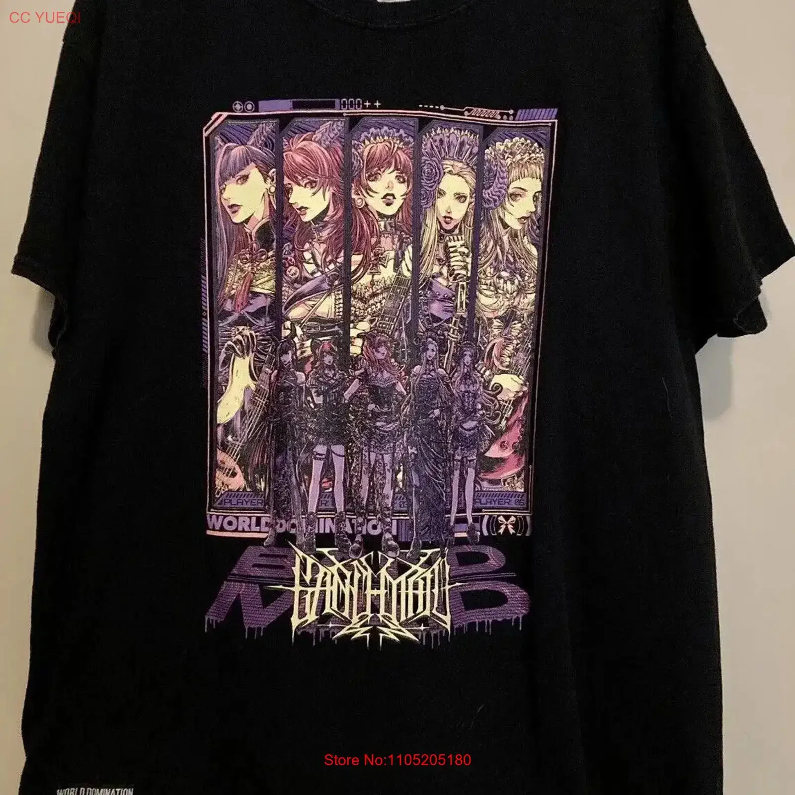 US SELLER Official Band Maid Tour T Shirt Size XL Hanabie vintage Washed Top For Everyday Wear Soft Comfortable Slightly