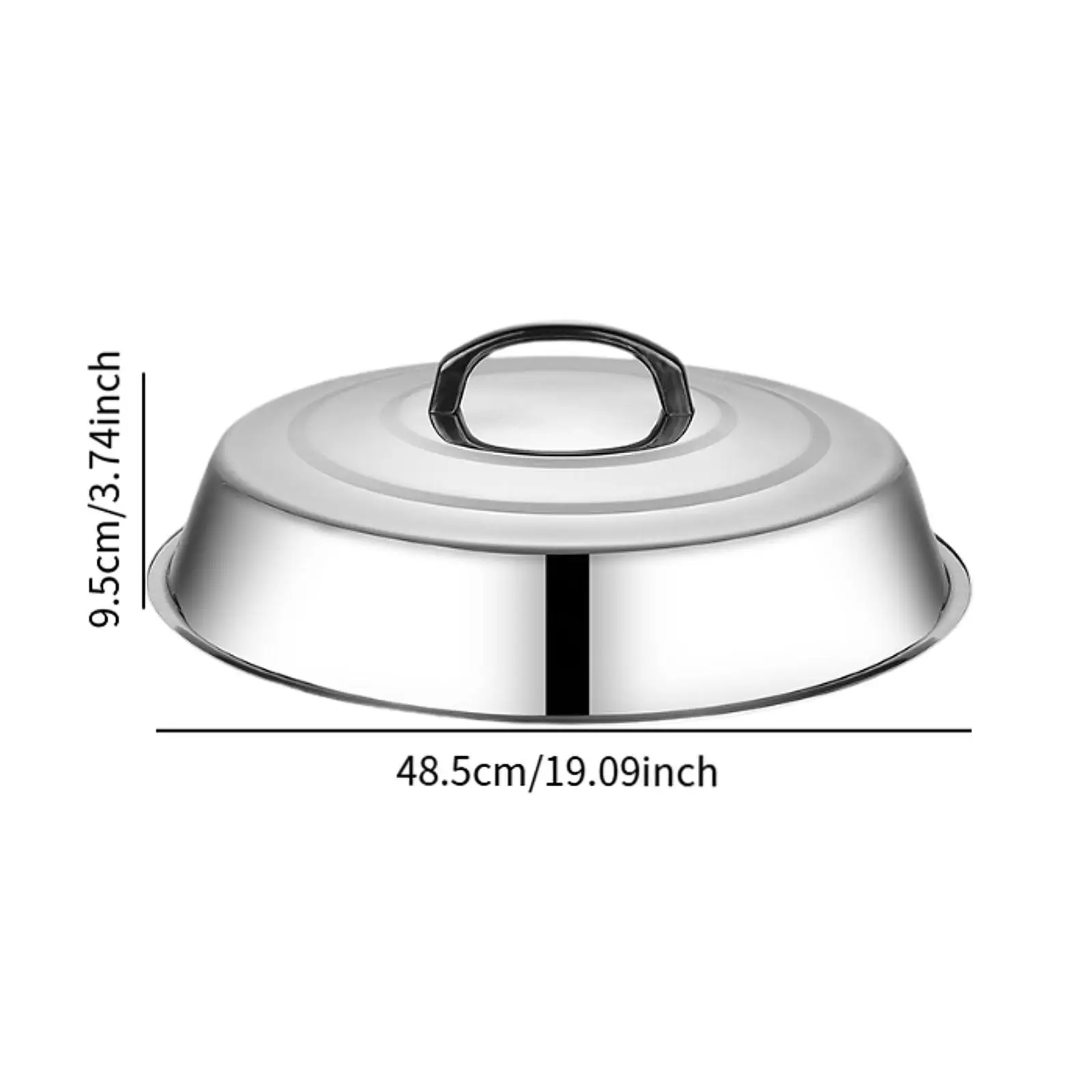 Universal Cooking Pot Lid with Handle for Cheese Melting And Burger Cover