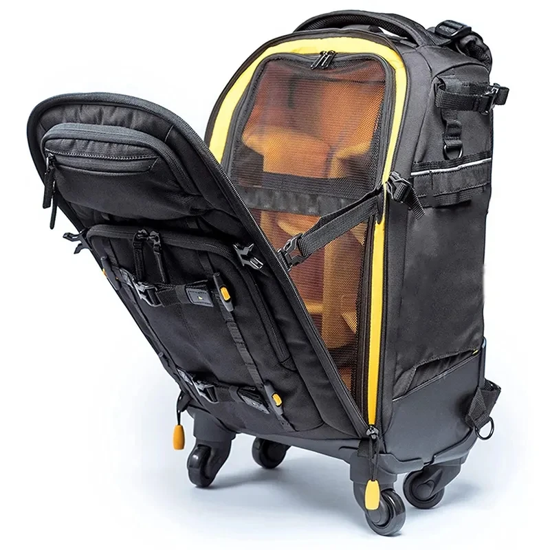 Waterproof Trolley Bag 1680d Luggage Backpack Laptop Backpack With 15.6 Inch With 4 Wheel Spinner Trolley