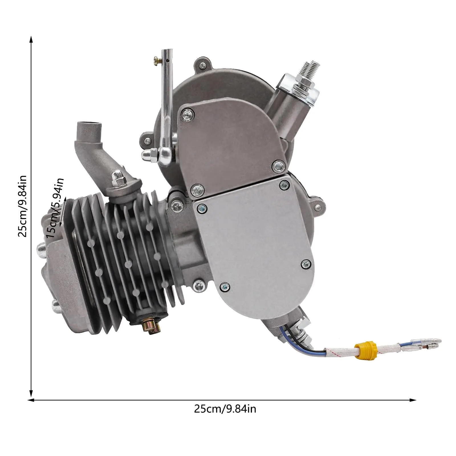 مجموعة محرك الدراجة الآلية بالغاز 80Cc ثنائية الأشواط، محرك بنزين 5500R/دقيقة للدراجات الجبلية والطرادات والدراجات النارية ودراجات الطرق