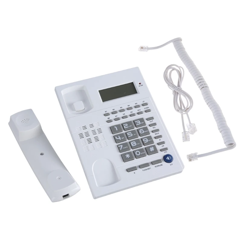 Home Landline Fixed Telephone Desk Phone Caller Identification Corded Phone Speed Dials No Need Battery Telephones