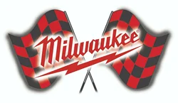 For MILWAUKEE TOOLS STICKER DECAL USA CHECK FLAG MECHANIC GLOSSY LABEL TOOL BOX USA