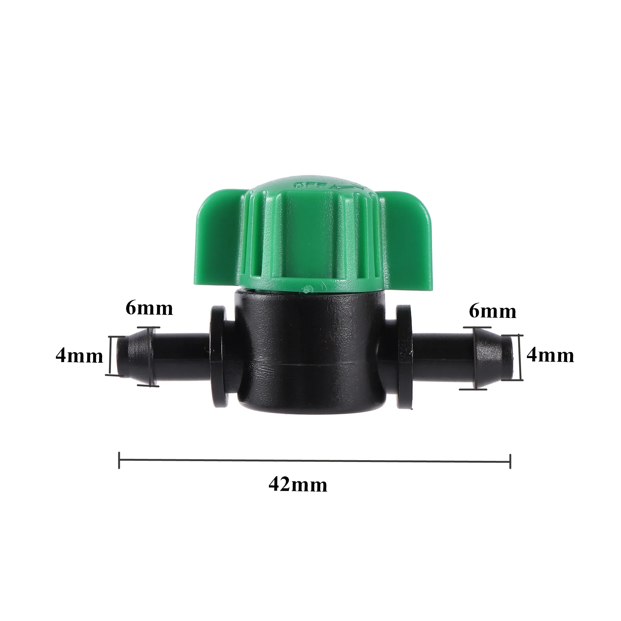 5Pcs Mini Valve With 4/7mm Hose Garden Irrigation Barbed Water Flow Control Valve Agriculture Tools Drip Irrigation Fittings