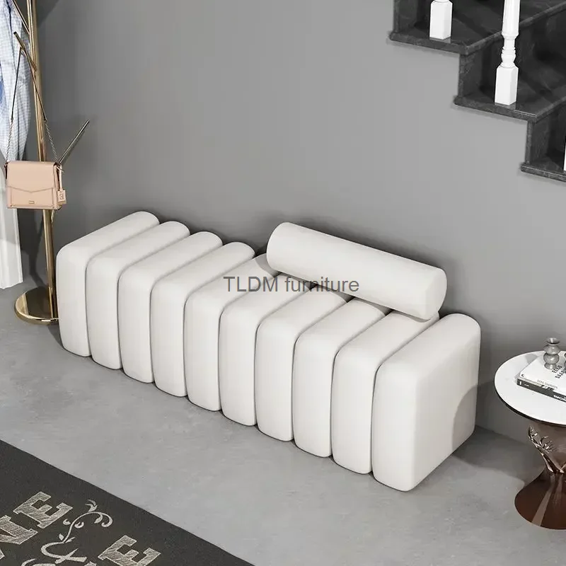 

Creative Sofa Stool Light Luxury Nordic Style Shoe Stool Designer Clothing Store Rest Long Bench Divani Soggiorno Home Furniture