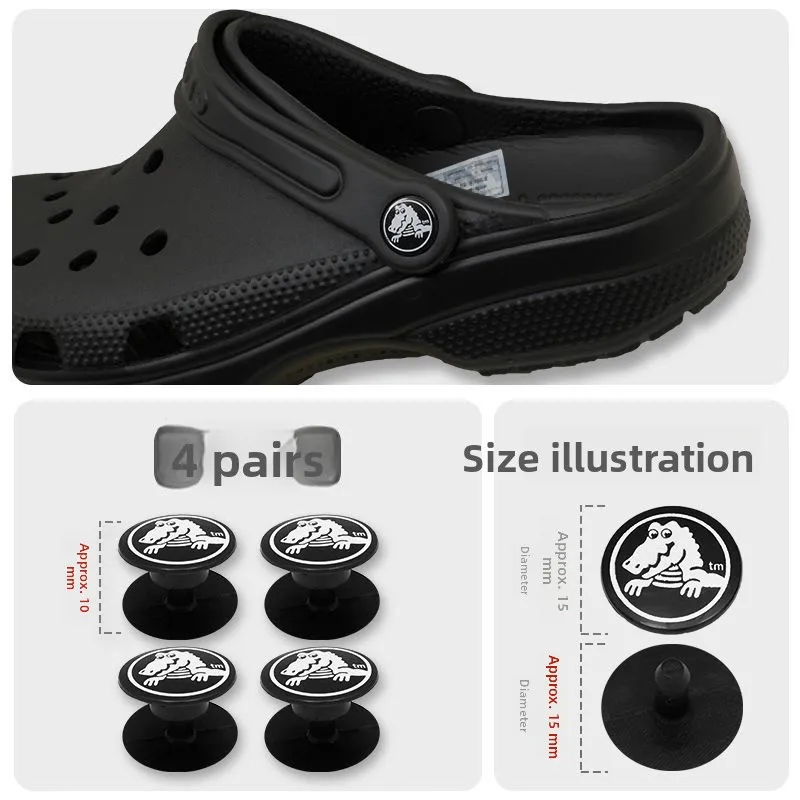 Bla Side Button Hole oe Repair Parts Mother Bule Clog oes Accory Slip-On oe Laces Summer 2024 Seasonal Item
