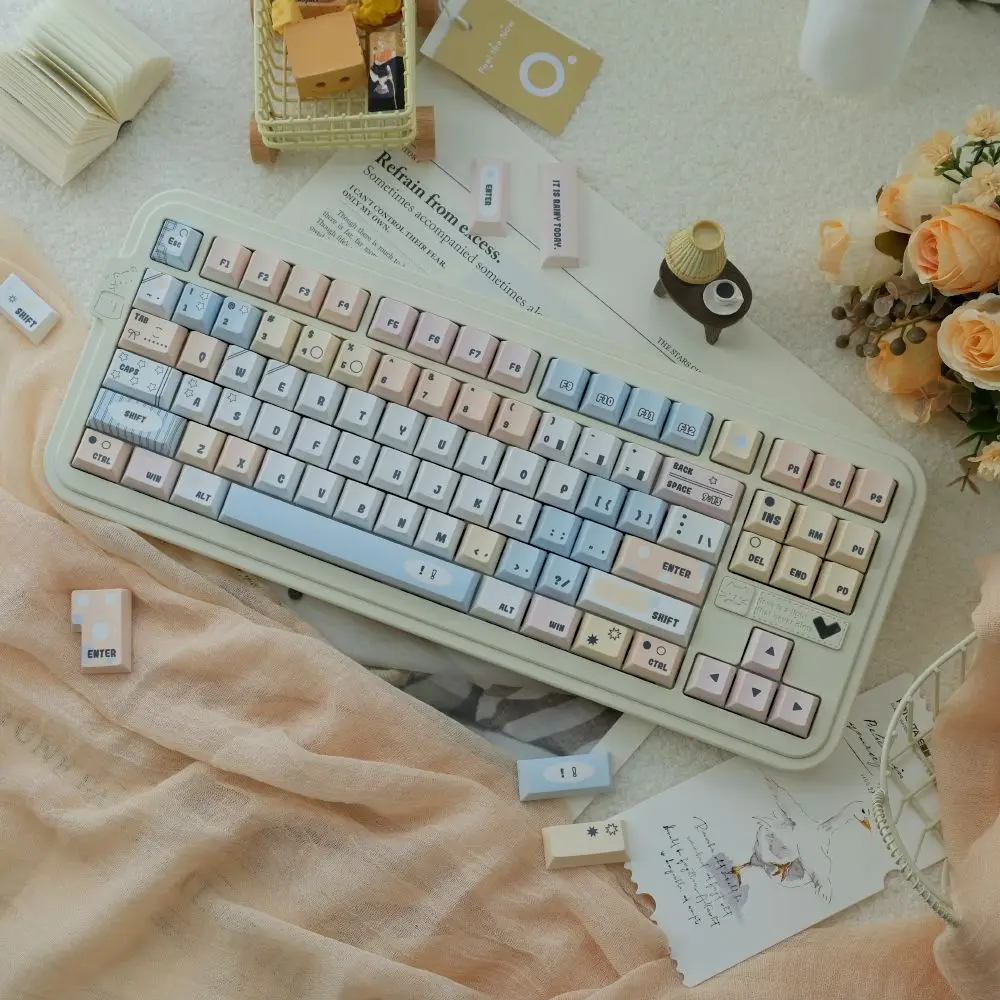 

Original Today's Weather Keycaps Mechanical Keyboard Caps Original Height 132 Keys Hot Sublimation Process 1.7