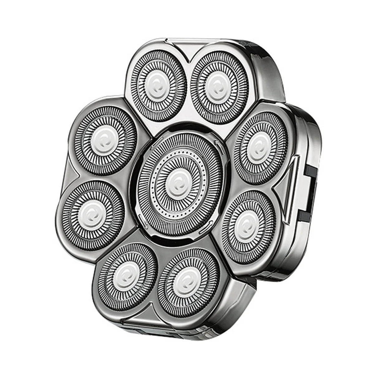 ใบมีด 9D เครื่องตัดหัวลอยกันน้ําสแตนเลสไฟฟ้าสําหรับเครื่องโกนหนวดผู้ชายเปลี่ยนใบมีด-เงิน