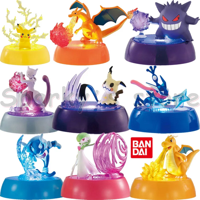 Bandai Original Gashapon Pokemon Anime Figure Pikachu Lizardon Gangar Mew Action Figure Toys For Boys Girls Kids Birthday Gifts