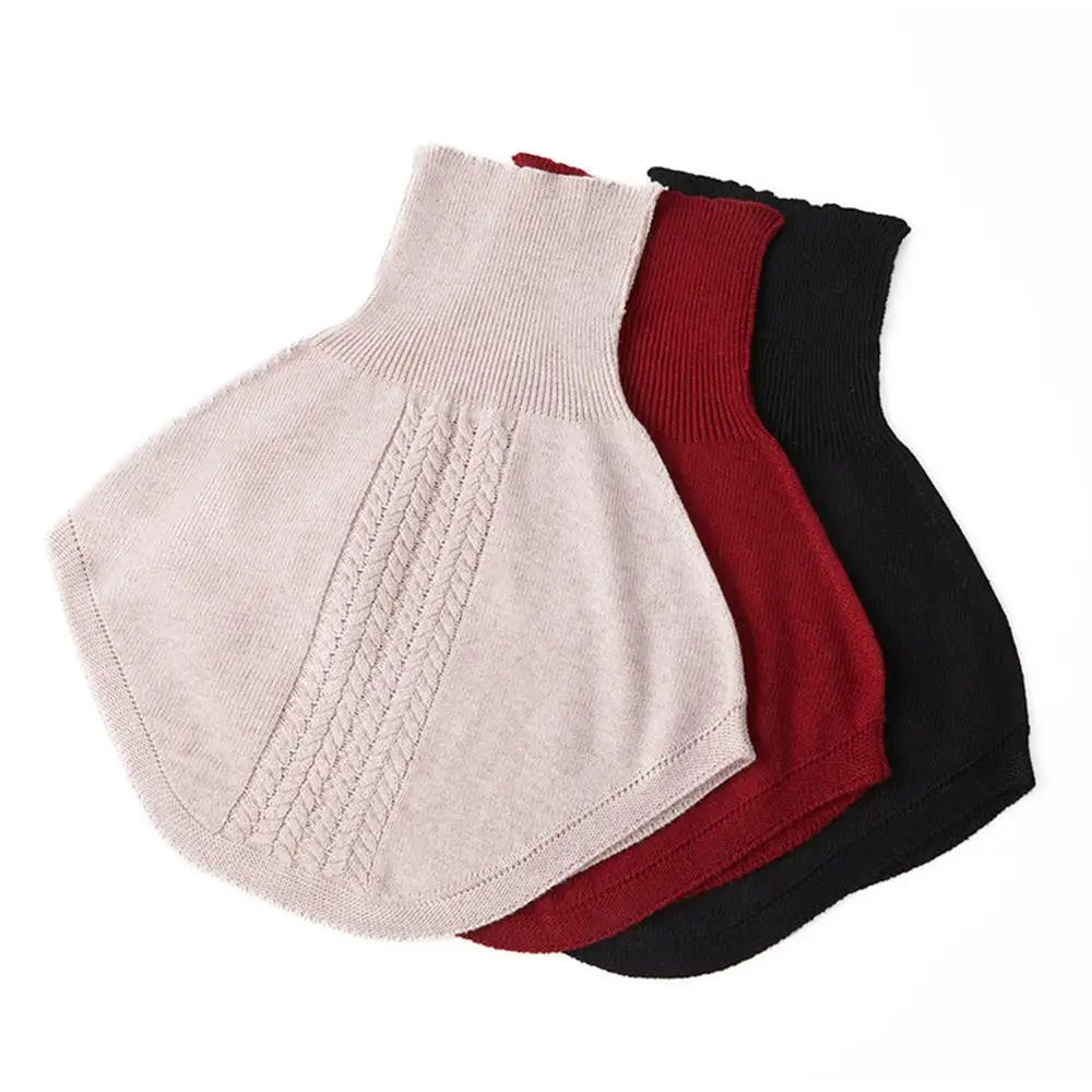 شتاء دافئ محبوك وهمية طوق انفصال الياقة المدورة للنساء كاذبة طوق يندبروف الدافئة وشاح شال طوق حماية للرقبة #5