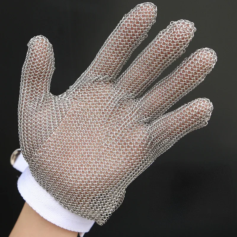 Protective Glove Stainless Steel Mesh Glove Anit-Cut Knife Resistant Chain Mail Protective Glove for Kitchen Butcher Working