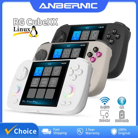 ANBERNIC RG Cubexx 레트로 핸드 헬드 게임 콘솔 3.95 IPS 720*720 화면 Linux 64bit 지원 WiFi Bluetooth 스트리밍 비디오 게임 ANBERNIC RG Cubexx 레트로 핸드 헬드 게임 콘솔 3.95 IPS 720*720 화면 Linux 64bit 지원 WiFi Bluetooth 스트리밍 비디오 게임