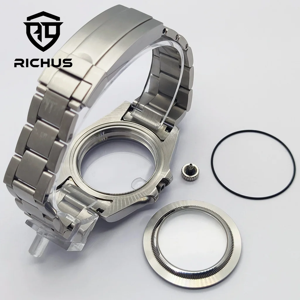 ريتشوس NH35 الفضة حالة 36/39 مللي متر ساعة تناسب NH34 NH35 NH36 ETA2824 PT5000 ساعة يد تعمل بالحركة اكسسوارات #6