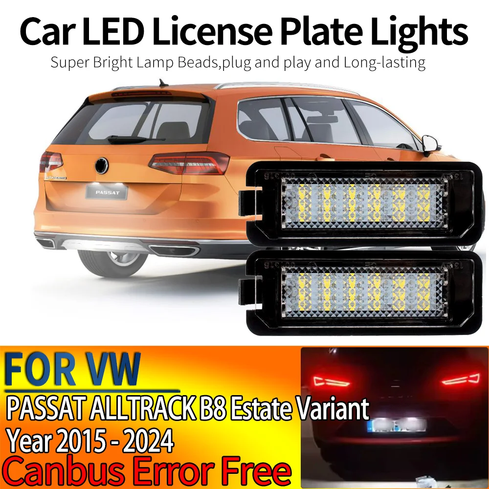 Canbus Error Free LED Number License Plate Light Lamp For VW, PASSAT ALLTRACK B8 Estate Variant, 3g5;cb5 (year 2015-2024) Estate