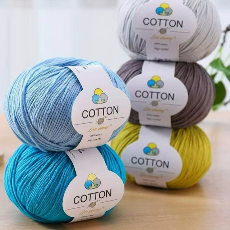 50g 2mm Crocheting Cool Hollow Cotton Yarn To Crochet Summer Sun Hat Hand Knitting Thick Linen Threads Bag Hat Cushion