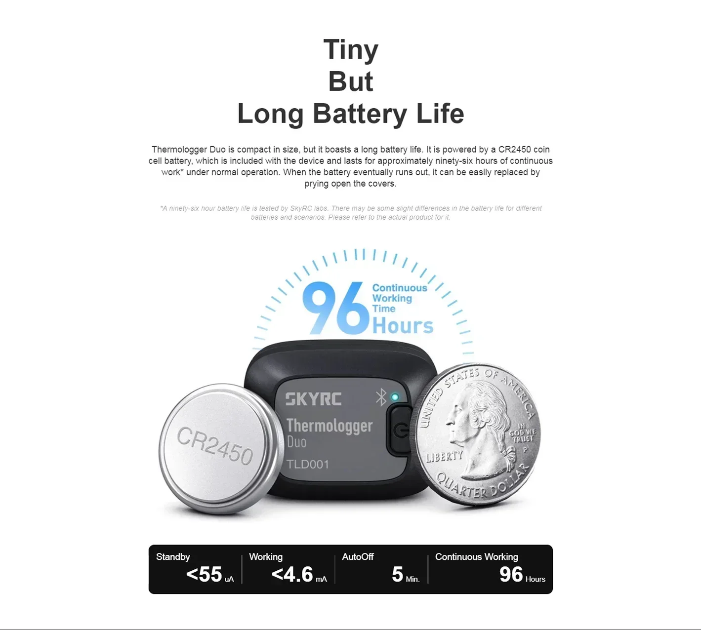 เครื่องตรวจจับอุณหภูมิมอเตอร์คู่ SKYRC Thermologger รุ่น TLD001 พร้อมแอป Bluetooth ควบคุมอุณหภูมิได้อย่างแม่นยำ รุ่น SK-500043