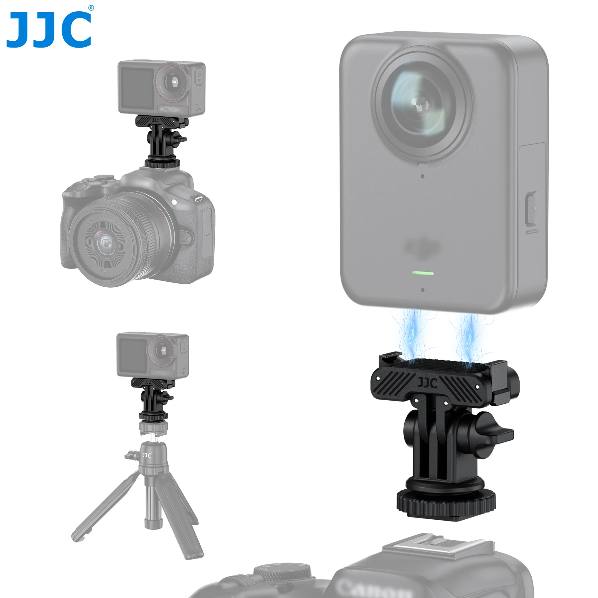 

Магнитный быстроразъемный адаптер JJC для DJI OSMO Action 5 Pro 4 3, кронштейн-удлинитель с резьбой 1/4 Action 5 4 3, аксессуары