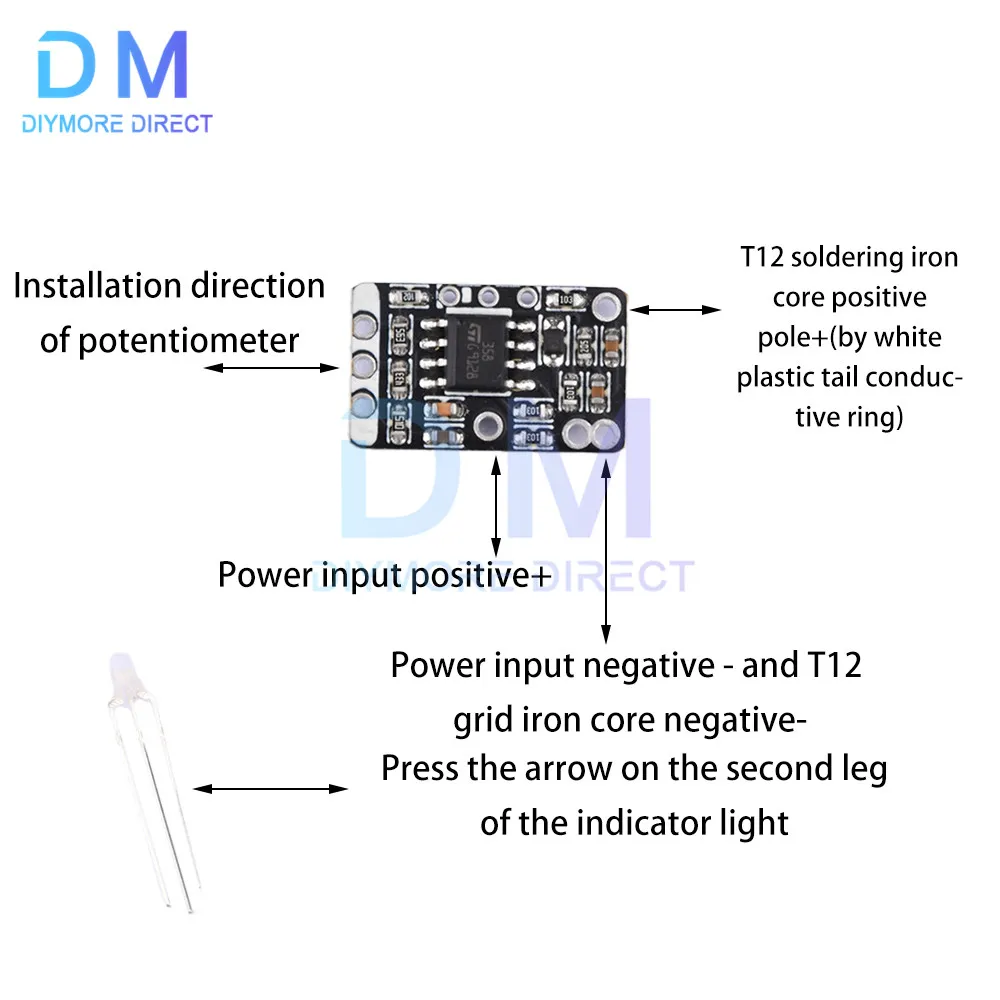 DC 12-24V Mini Temperature Controller Board For Soldering Iron Station T12 Core