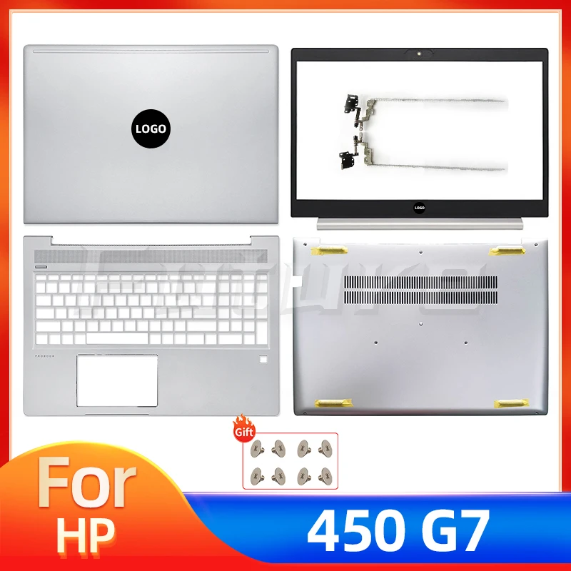 New Case For HP Probook 450 G7 455 G7 PRO 15 G3 LCD Back Cover Front Bezel Palmrest Upper Top Cover Bottom Cover Silver