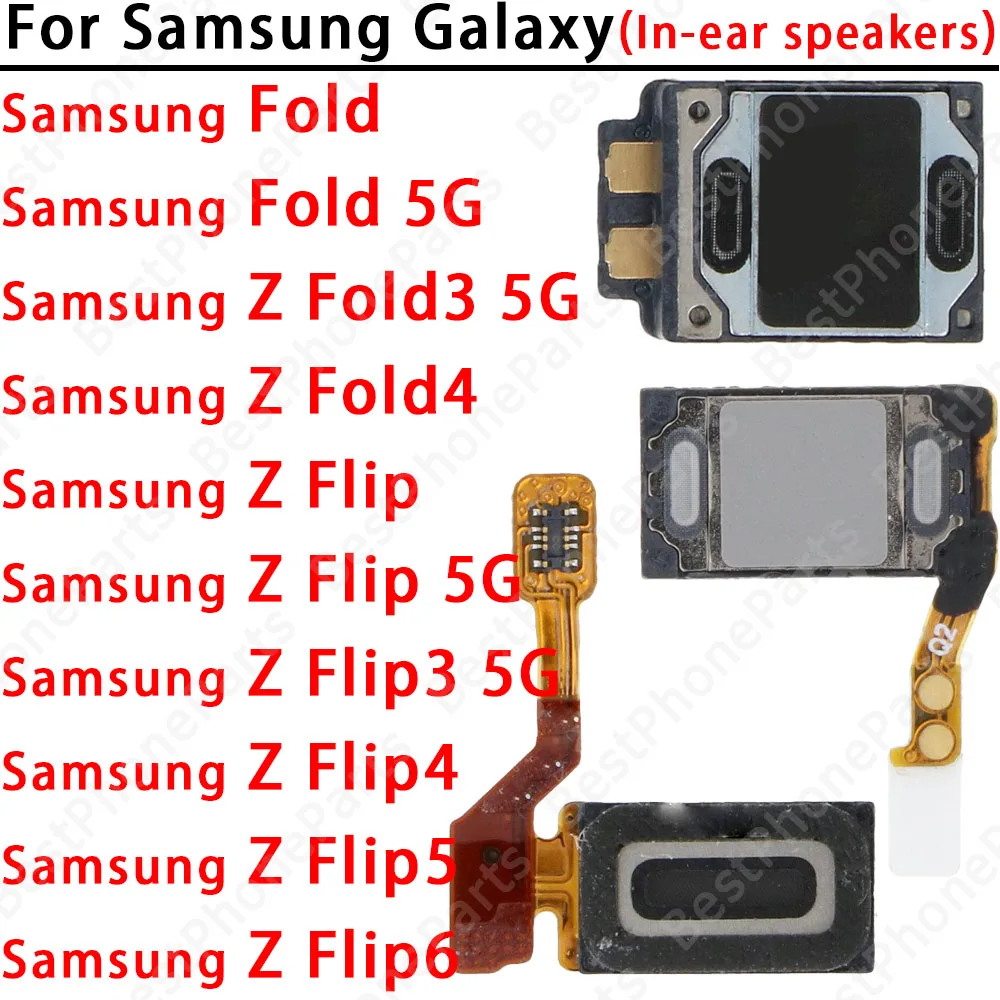 For Samsung Z Fold Fold3 Fold4 Flip Flip3 Flip4 Flip5 Flip6 Sound Earpiece Receiver Earphone Top ear speakers Repair Spare Parts