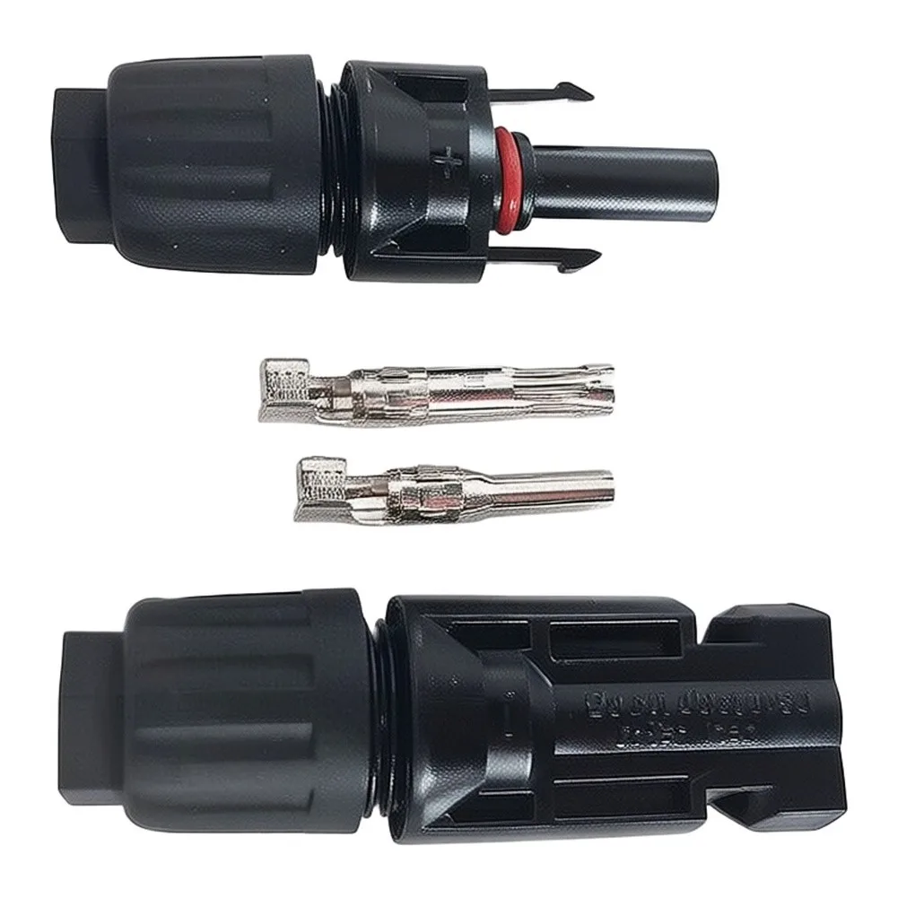 100 Pairs 10AWG Red Copper Solar Connectors IP67 Waterproof 30A Rated for Use with Polycrystalline Monocrystalline PV Modules