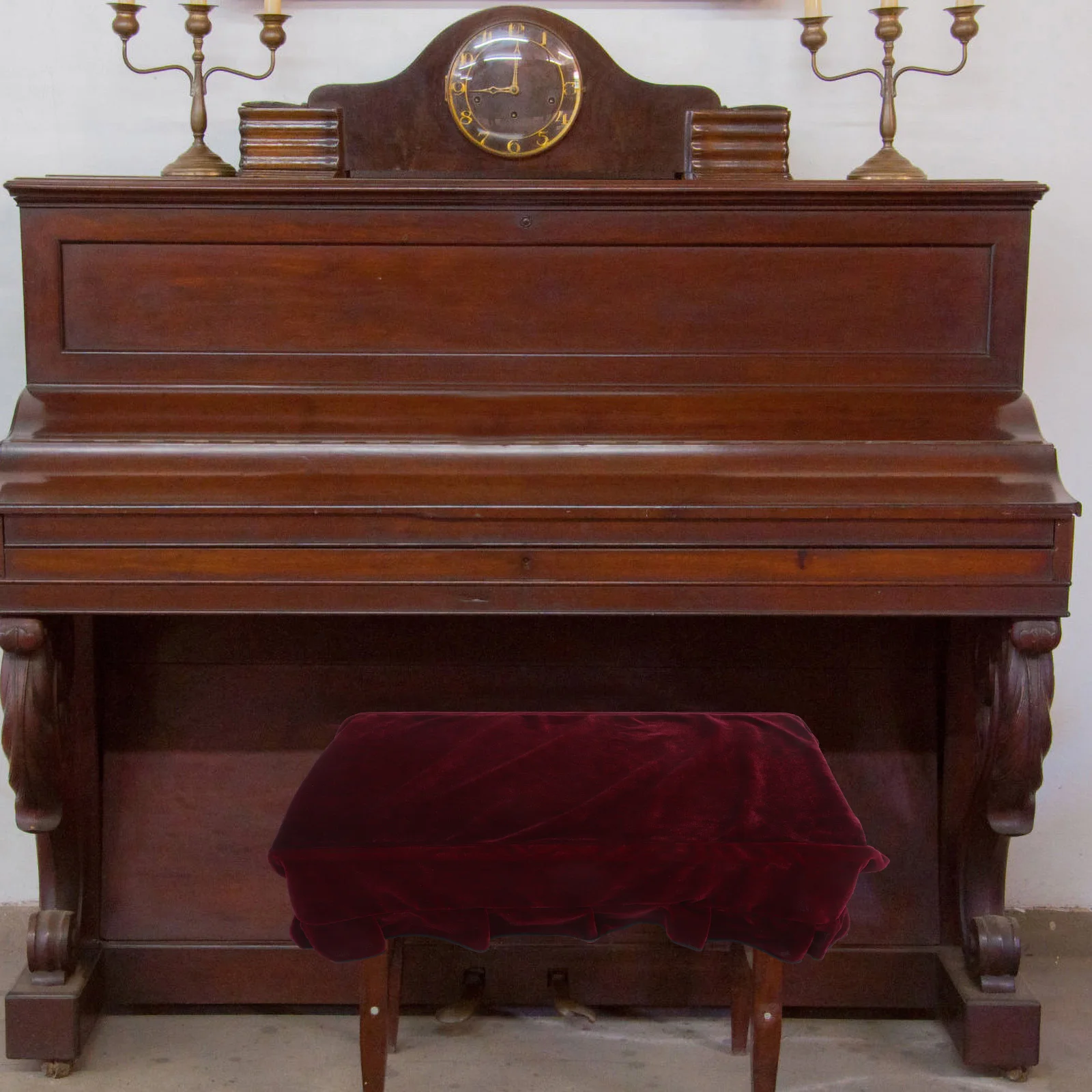 

Piano Stool Cover Chair Cushion Covers Dining for Seat Household Soft Bordered Protective