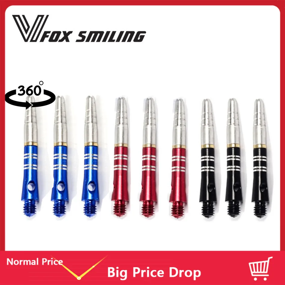 Fox Smiling 3pcs 2BA Darts Shafts For Professional Aluminum Darts Shafts Dart Accessories Blue Black Red