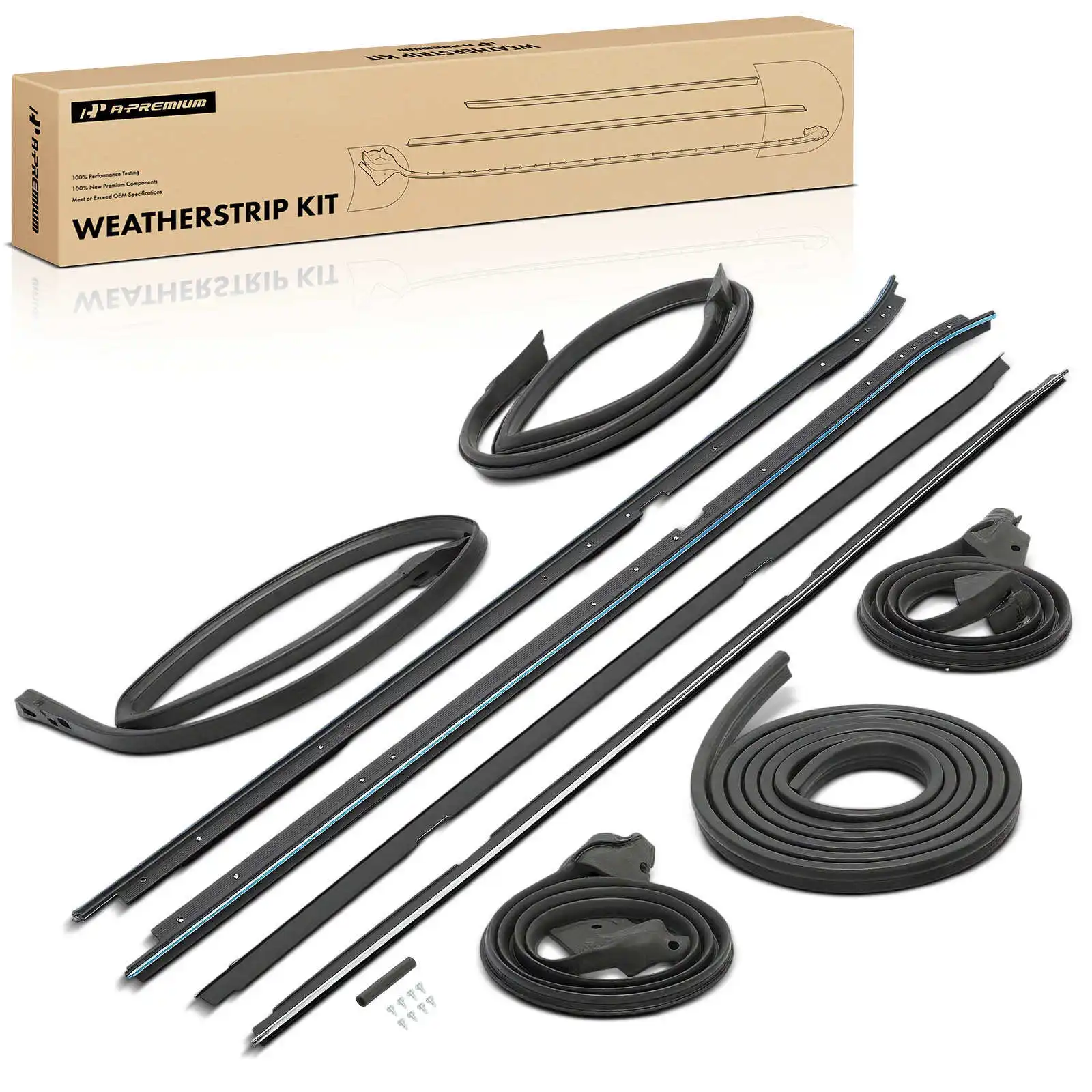 A-Premium 9pcs Roof Rail Window Door Trunk Weatherstrip Seal for Buick Regal 1981-1988 Oldsmobile Cutlass 1981 Cutlass Supreme