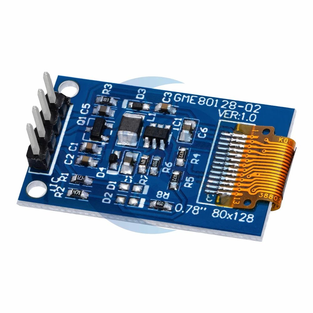 0.78 inch OLED Display LCD Screen Module 0.78" White Color Resolution 128*80 SPI Interface SH1107 driver 128X80 for arduino