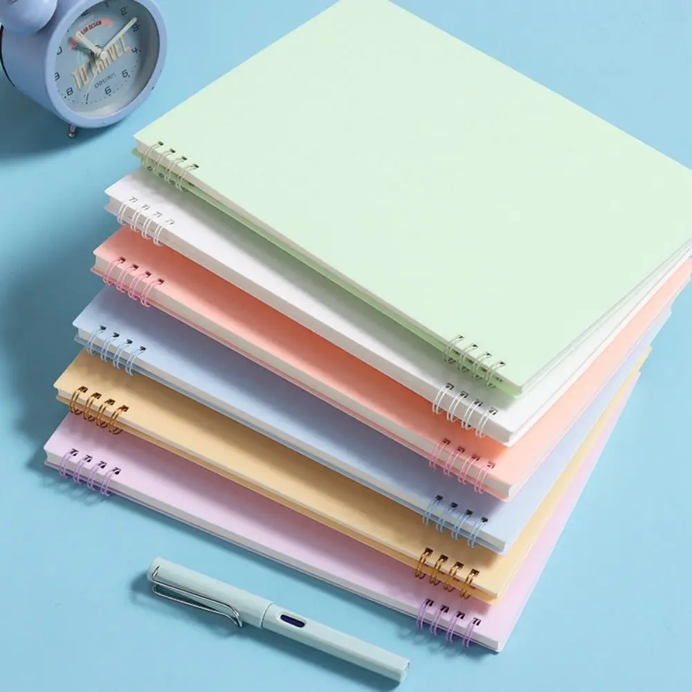 Thickened Coil Spiral Notebook Multipurpose Horizontal Line Coil Diary Simple and Fresh Daily Agenda Writing Stationery Basic