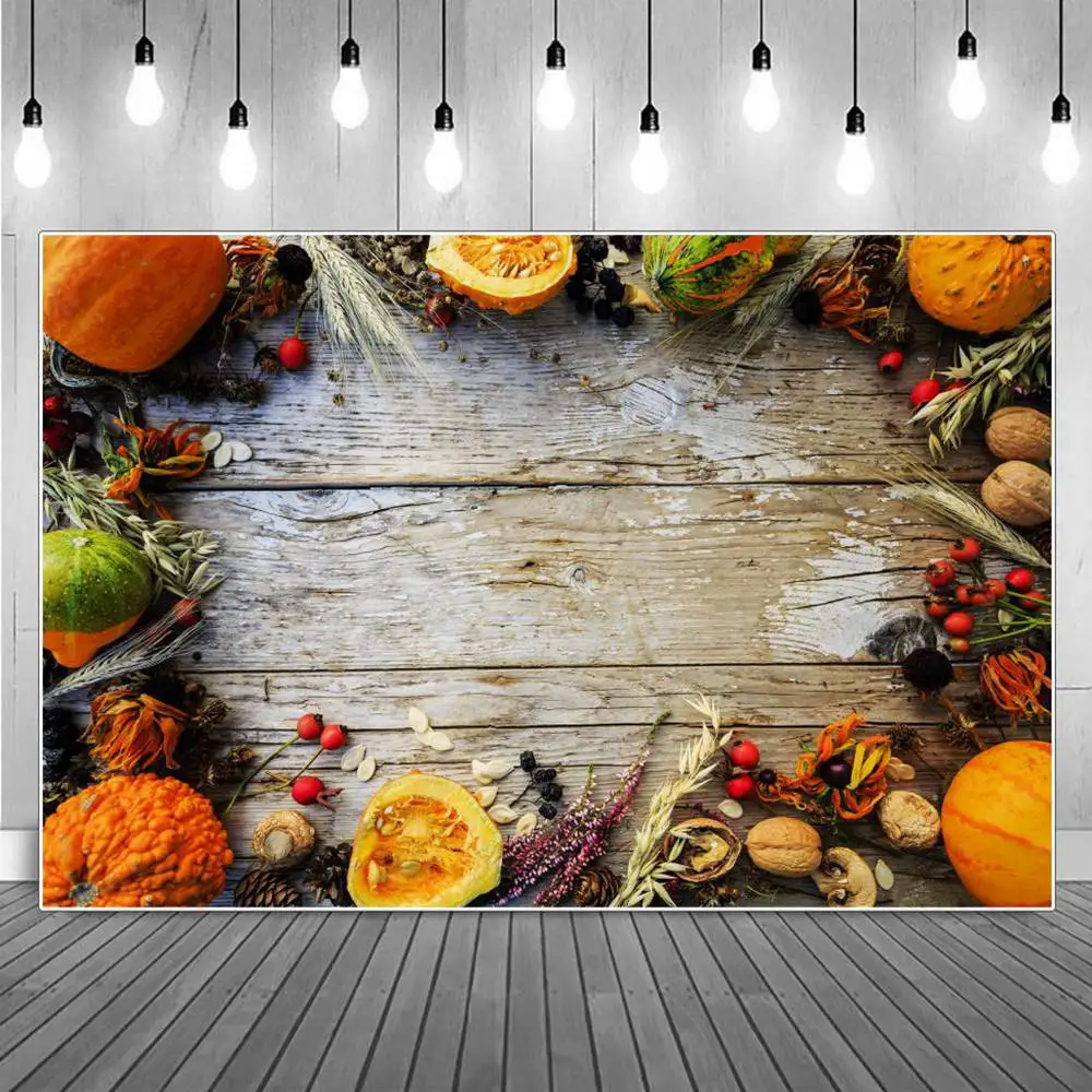 مزرعة الحصاد أرضية خشبية التصوير خلفيات الخريف القرع الفواكه المكسرات الاحتفال الخلفيات التصوير صورة الدعائم